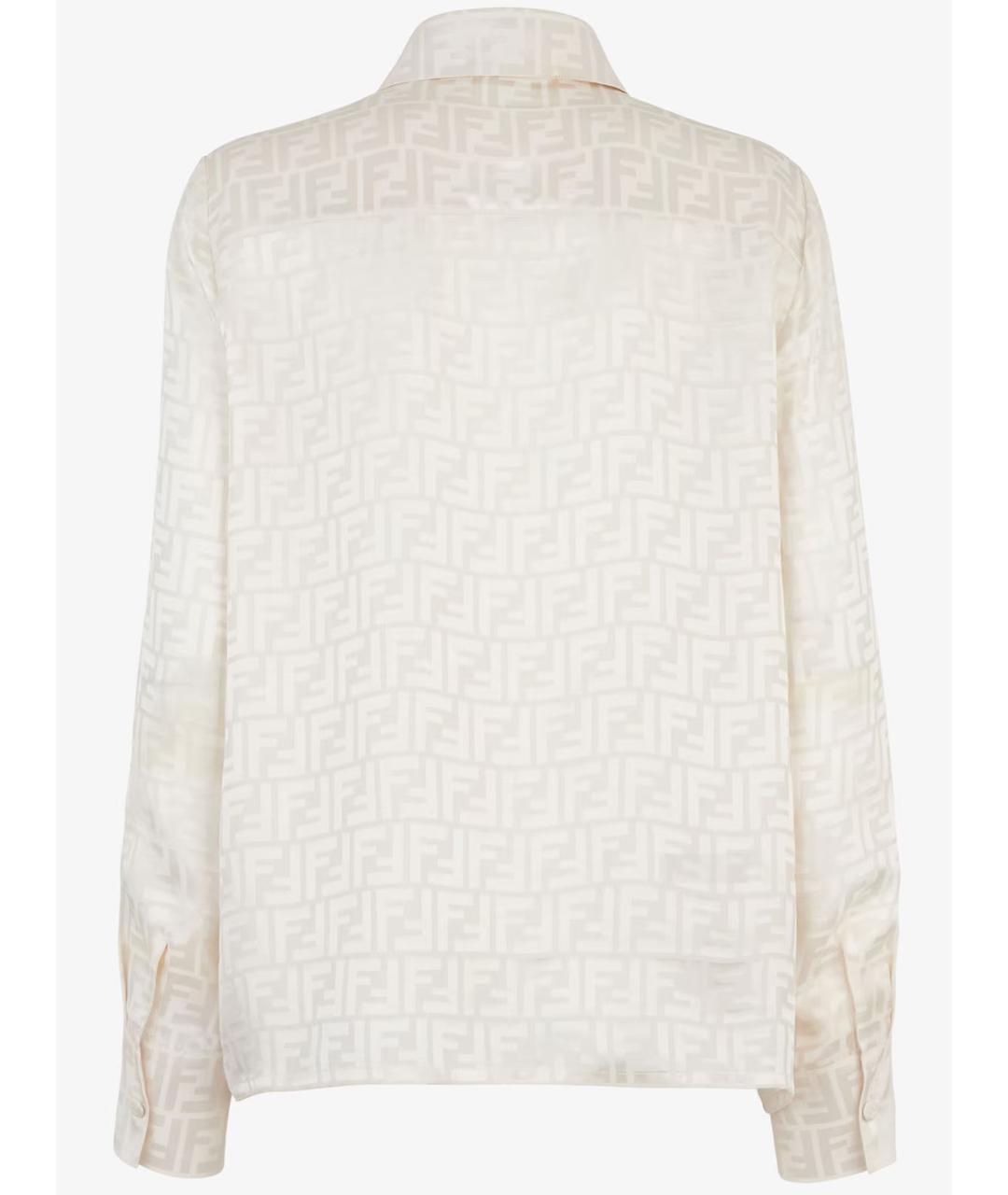 FENDI Белая шелковая рубашка, фото 2
