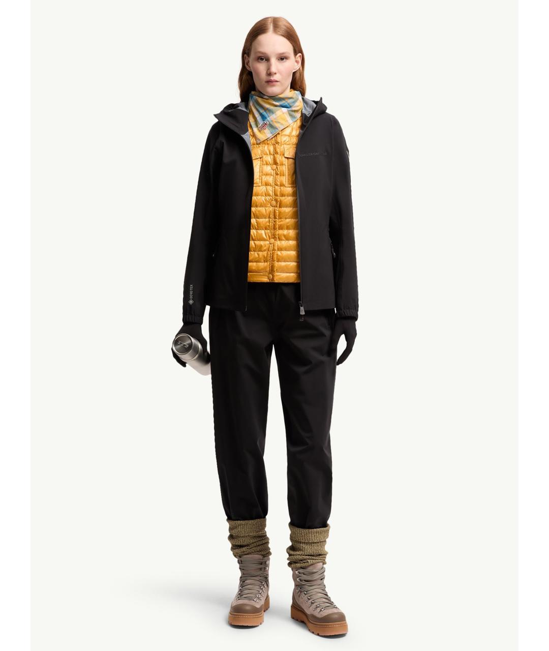 MONCLER Черная полиэстеровая куртка, фото 2