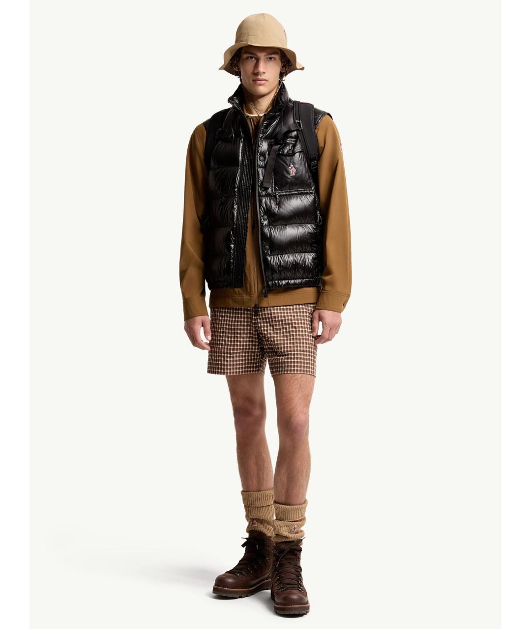 MONCLER Черный полиамидовый жилет, фото 2