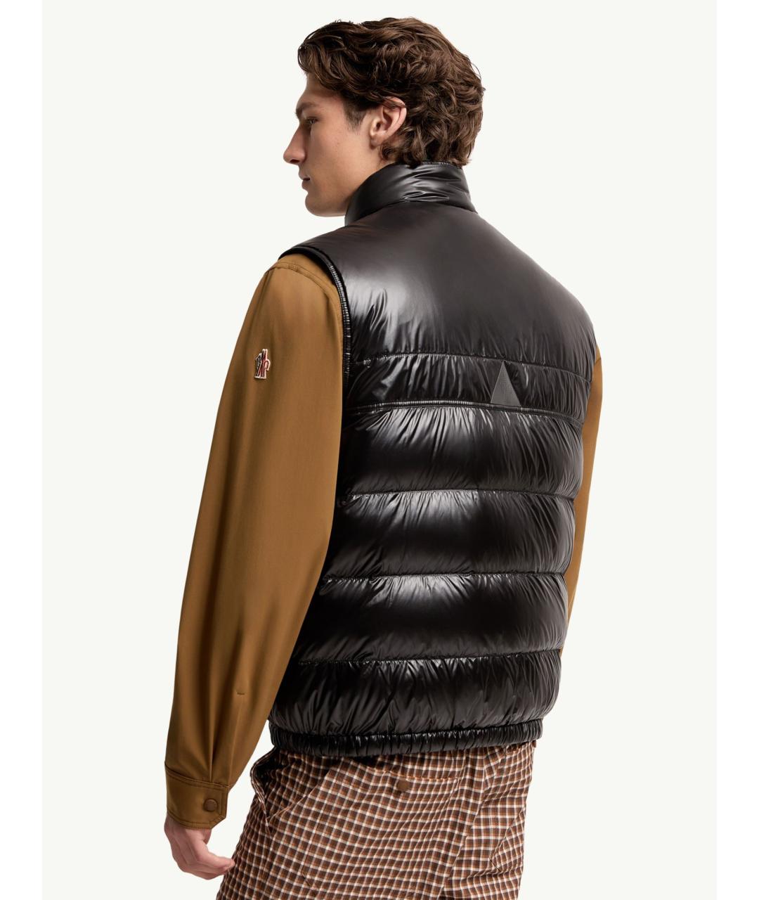 MONCLER Черный полиамидовый жилет, фото 5