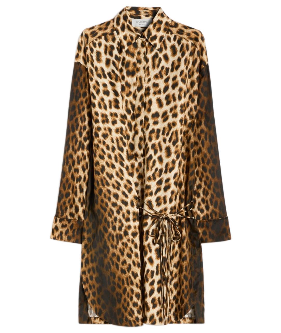 SPORTMAX Мульти шелковое повседневное платье, фото 1