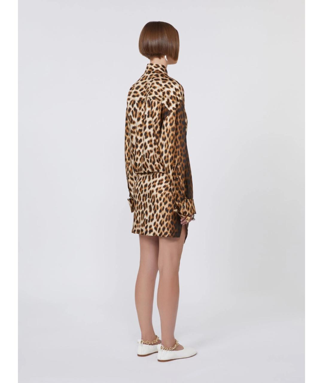 SPORTMAX Мульти шелковое повседневное платье, фото 4