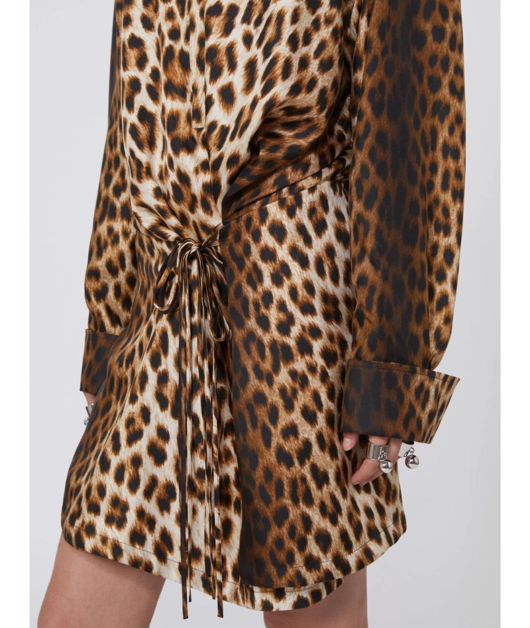 SPORTMAX Мульти шелковое повседневное платье, фото 5