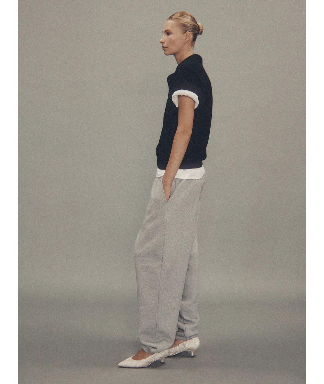 entire studios Серые хлопковые повседневные брюки, фото 7