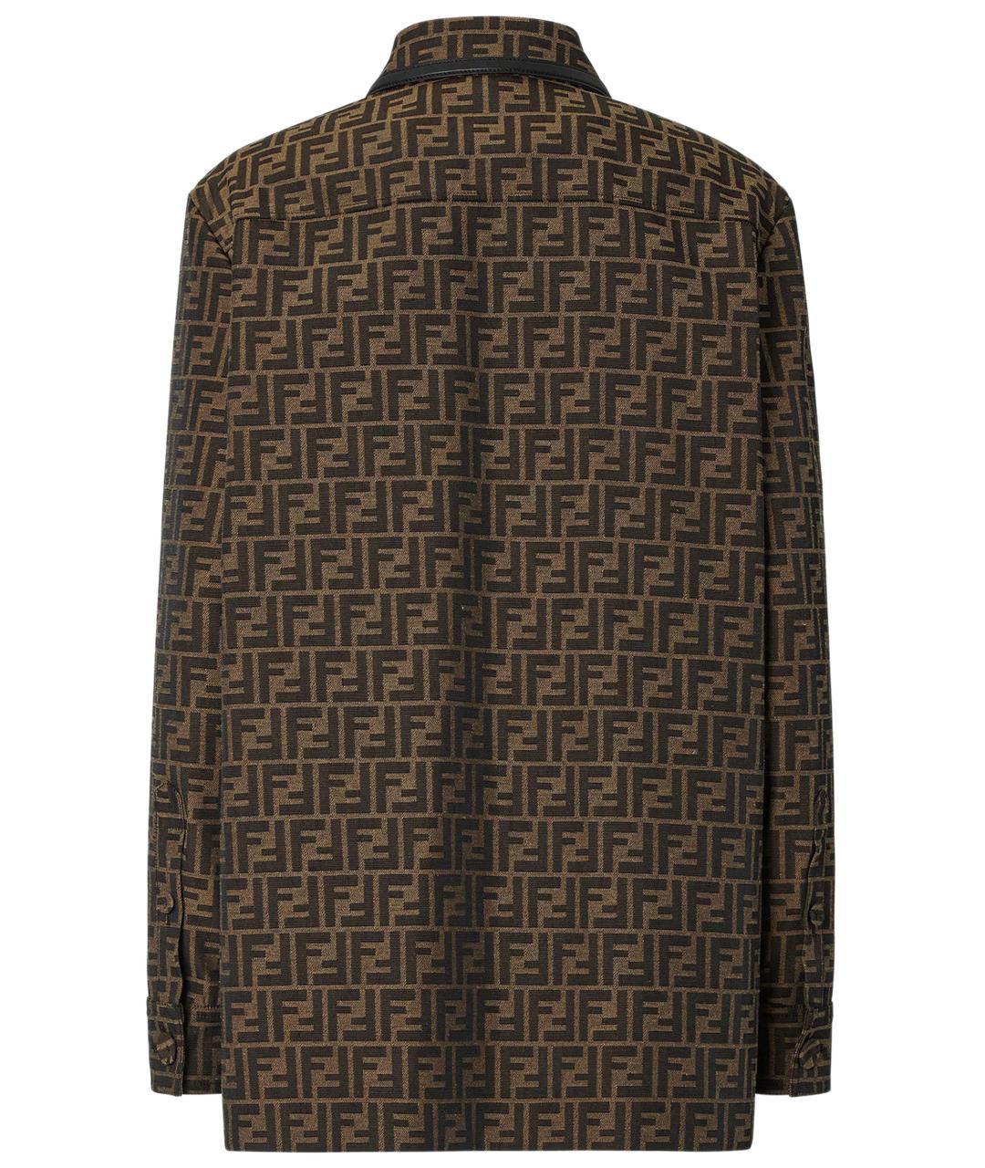 FENDI Коричневая полиэстеровая куртка, фото 2