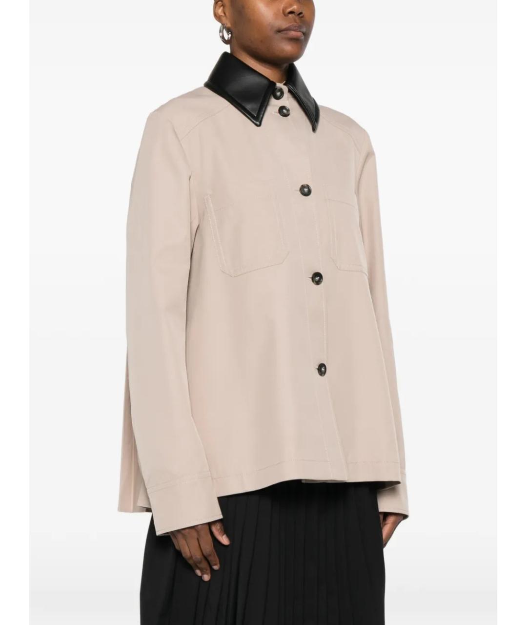 SPORTMAX Бежевая полиэстеровая куртка, фото 3