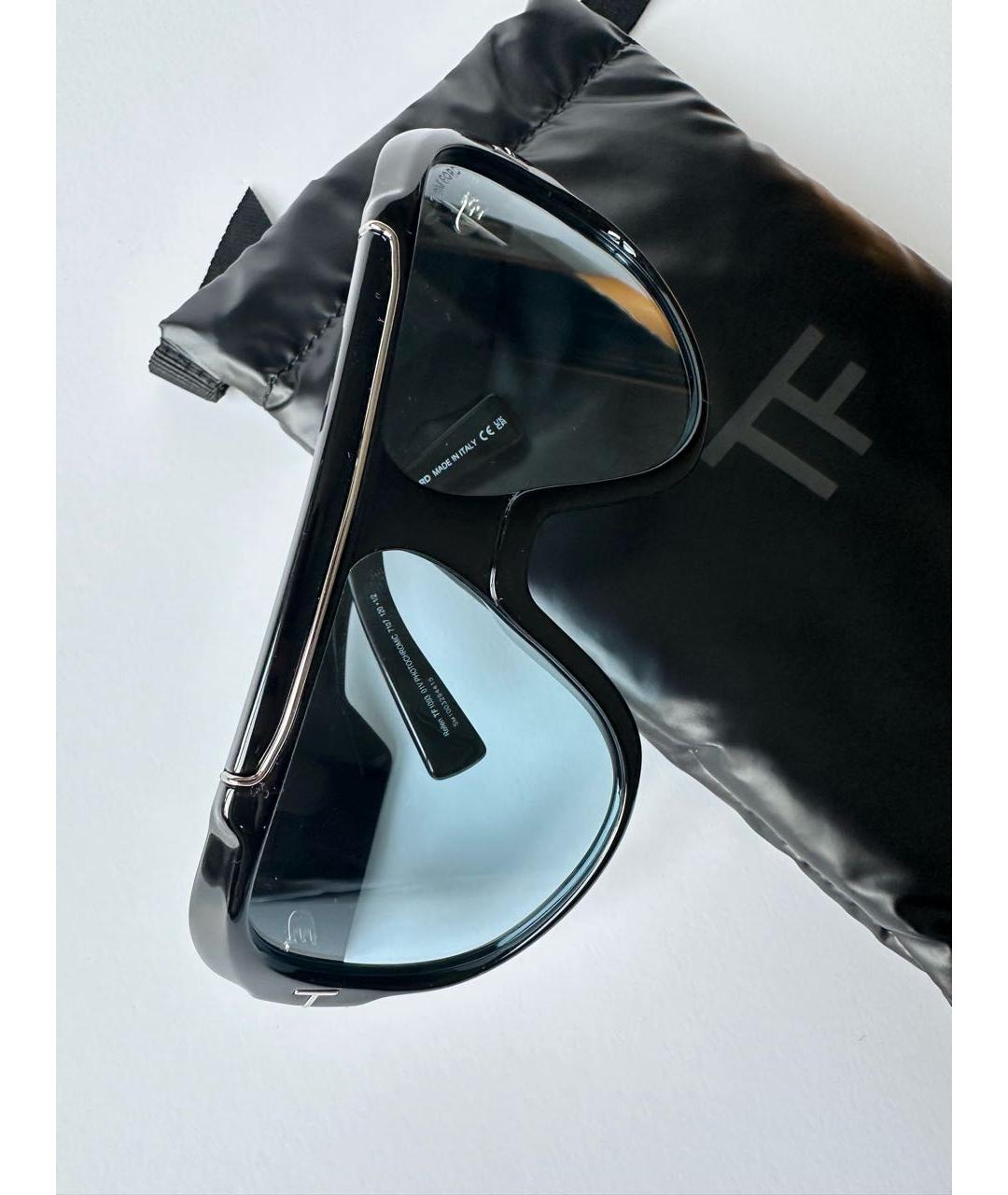 TOM FORD Голубые пластиковые солнцезащитные очки, фото 5