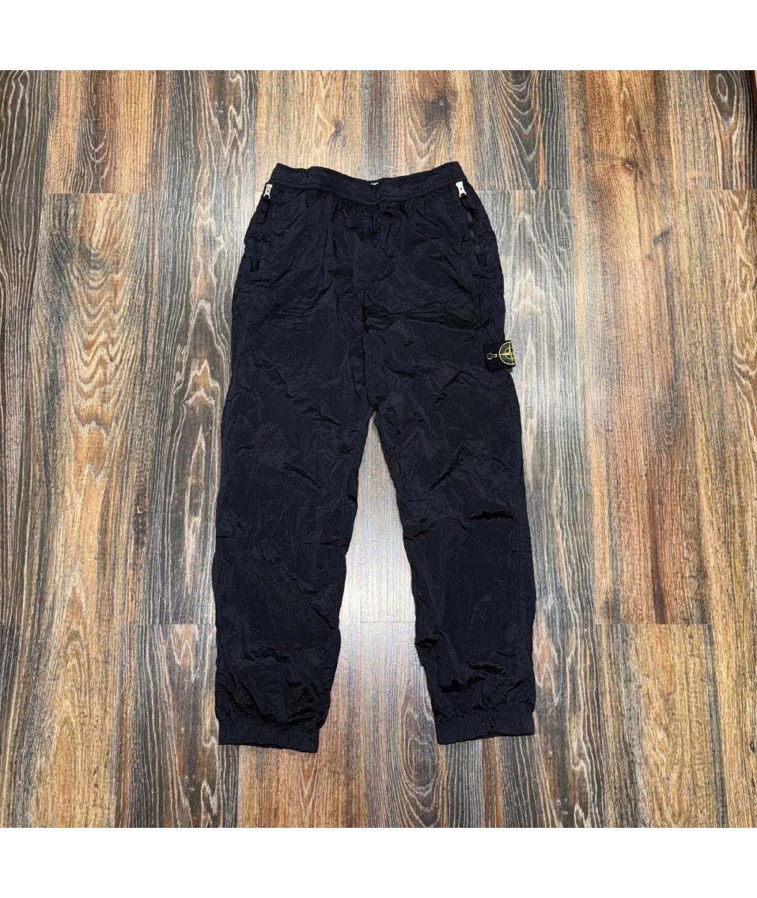 STONE ISLAND Черные полиамидовые повседневные брюки, фото 5