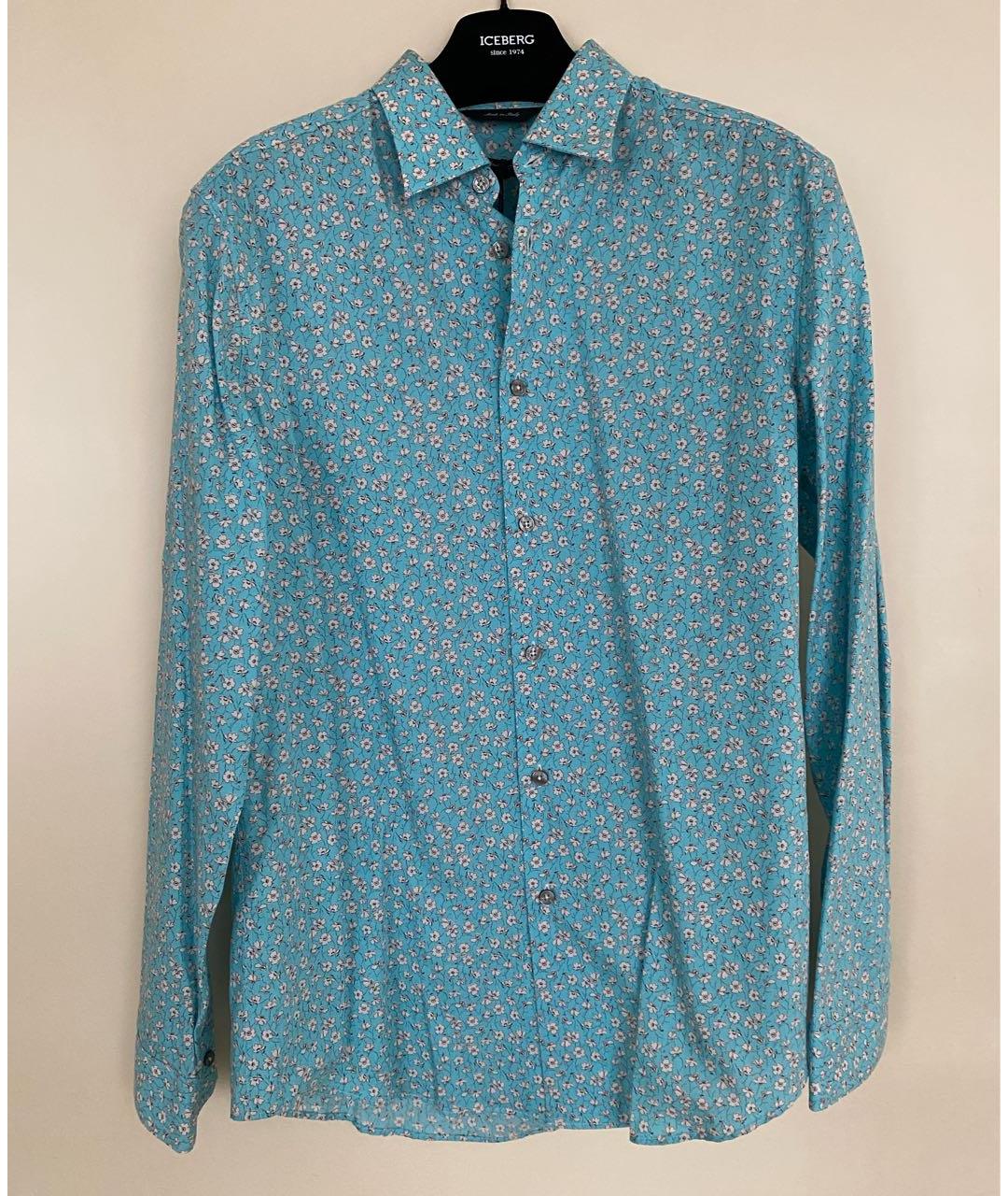 PAUL SMITH Бирюзовая хлопковая кэжуал рубашка, фото 9