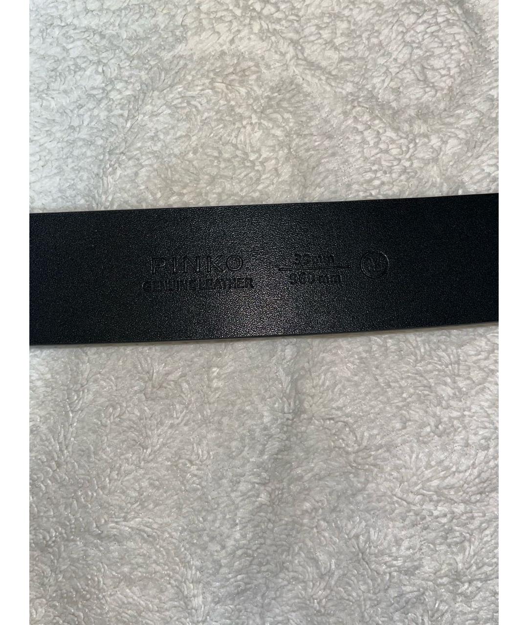 PINKO Черный кожаный ремень, фото 3