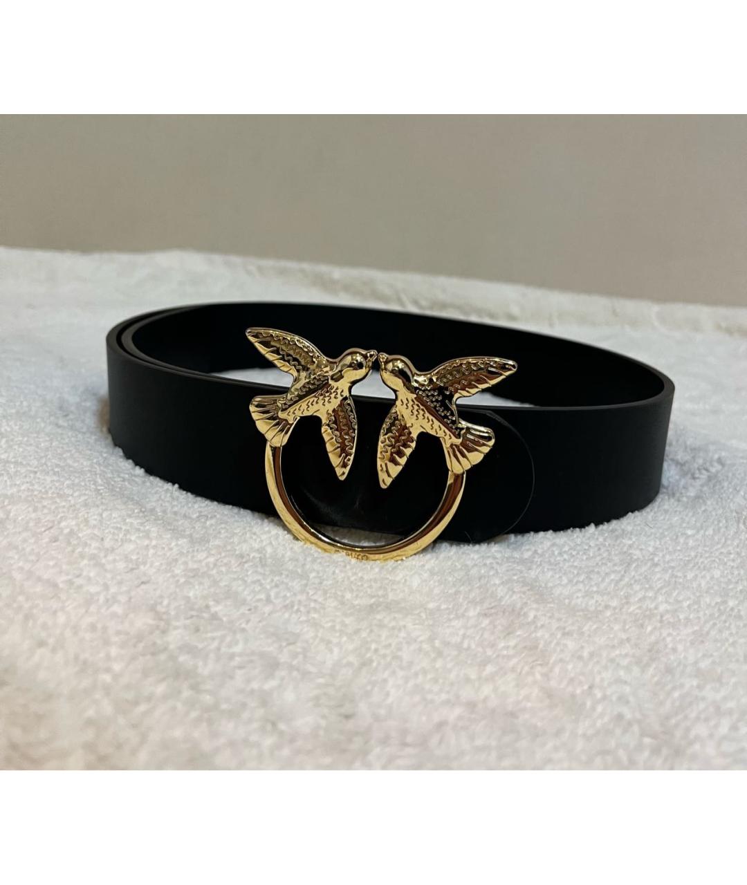 PINKO Черный кожаный ремень, фото 2