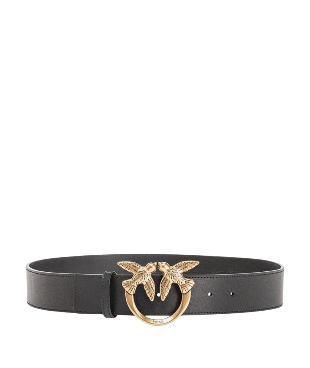 PINKO Черный кожаный ремень, фото 1