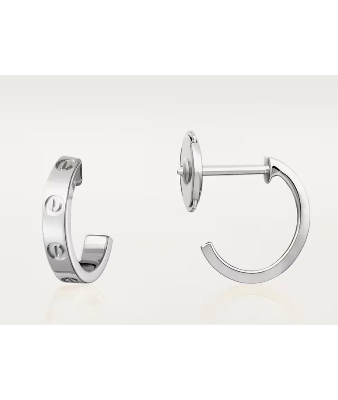 CARTIER Серебряные серьги из белого золота, фото 2