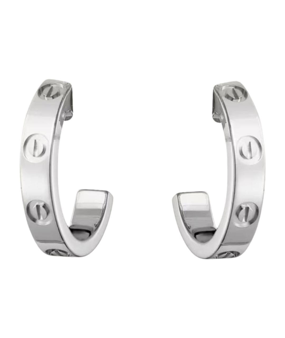 CARTIER Серебряные серьги из белого золота, фото 1