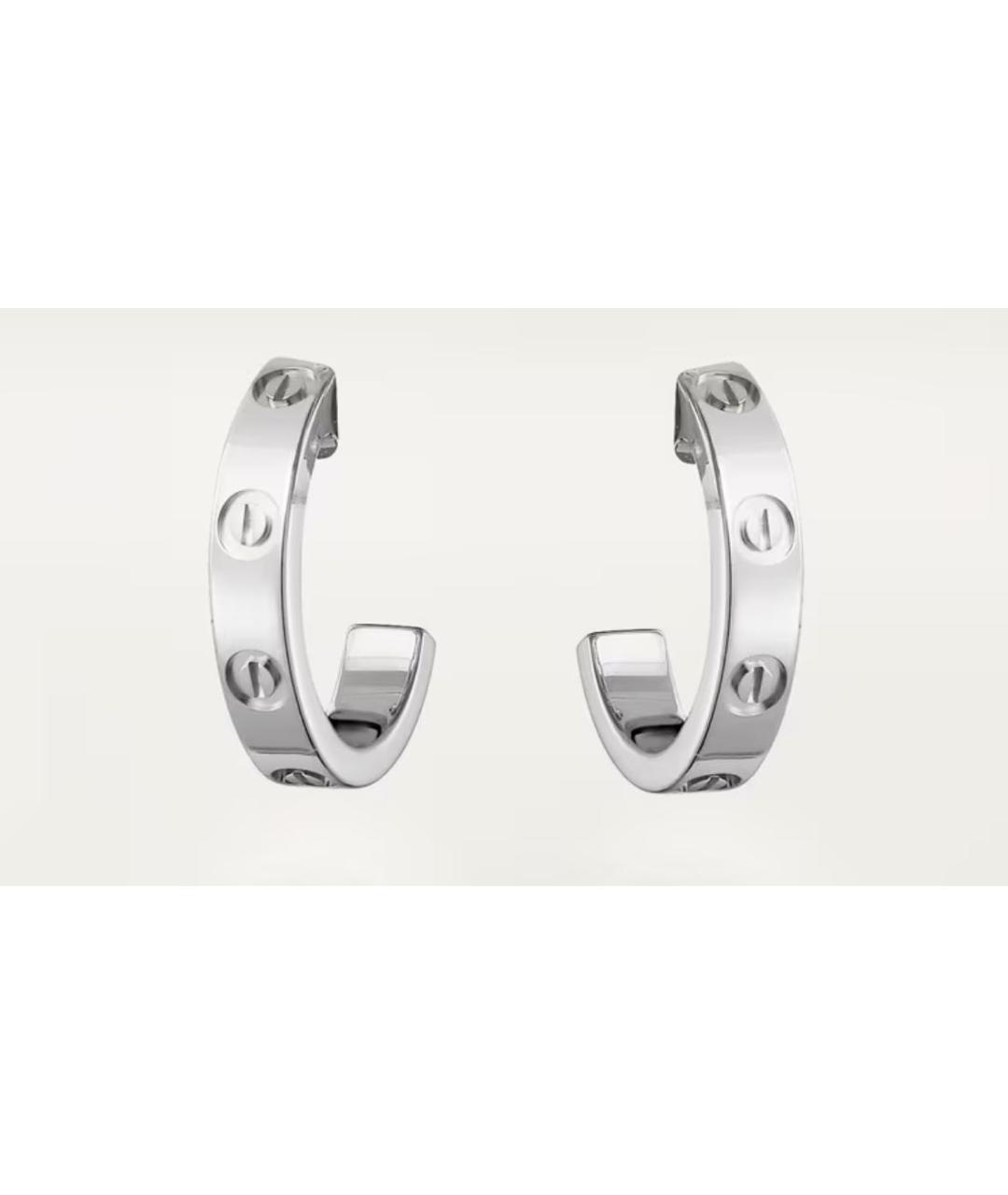 CARTIER Серебряные серьги из белого золота, фото 3