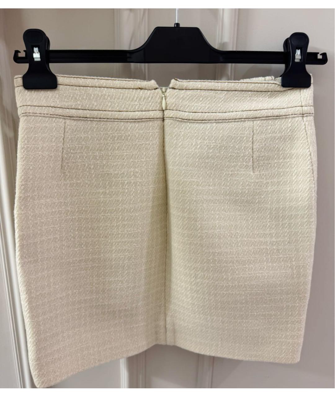 SANDRO Бежевый твидовый костюм с юбками, фото 4