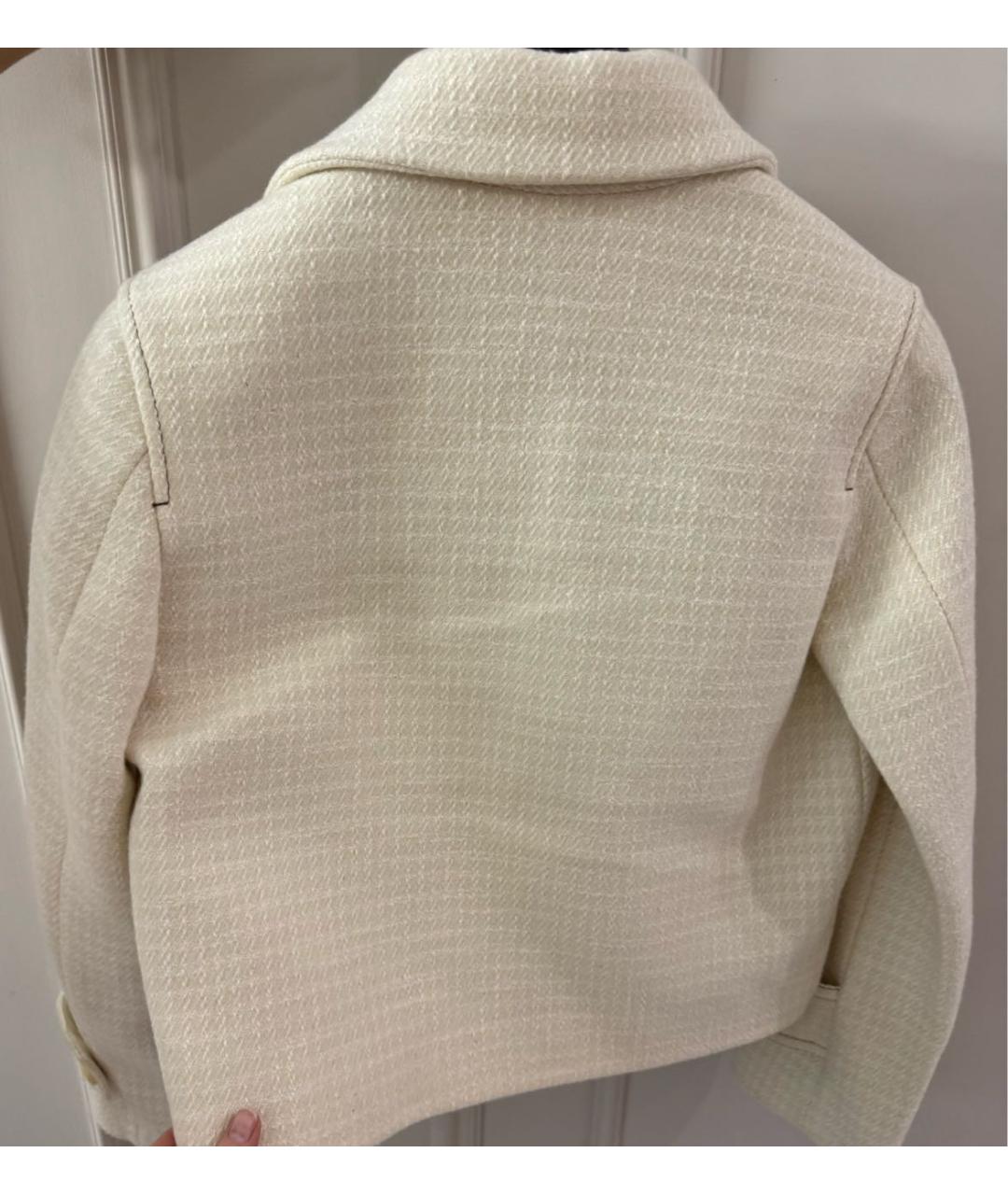 SANDRO Бежевый твидовый костюм с юбками, фото 3