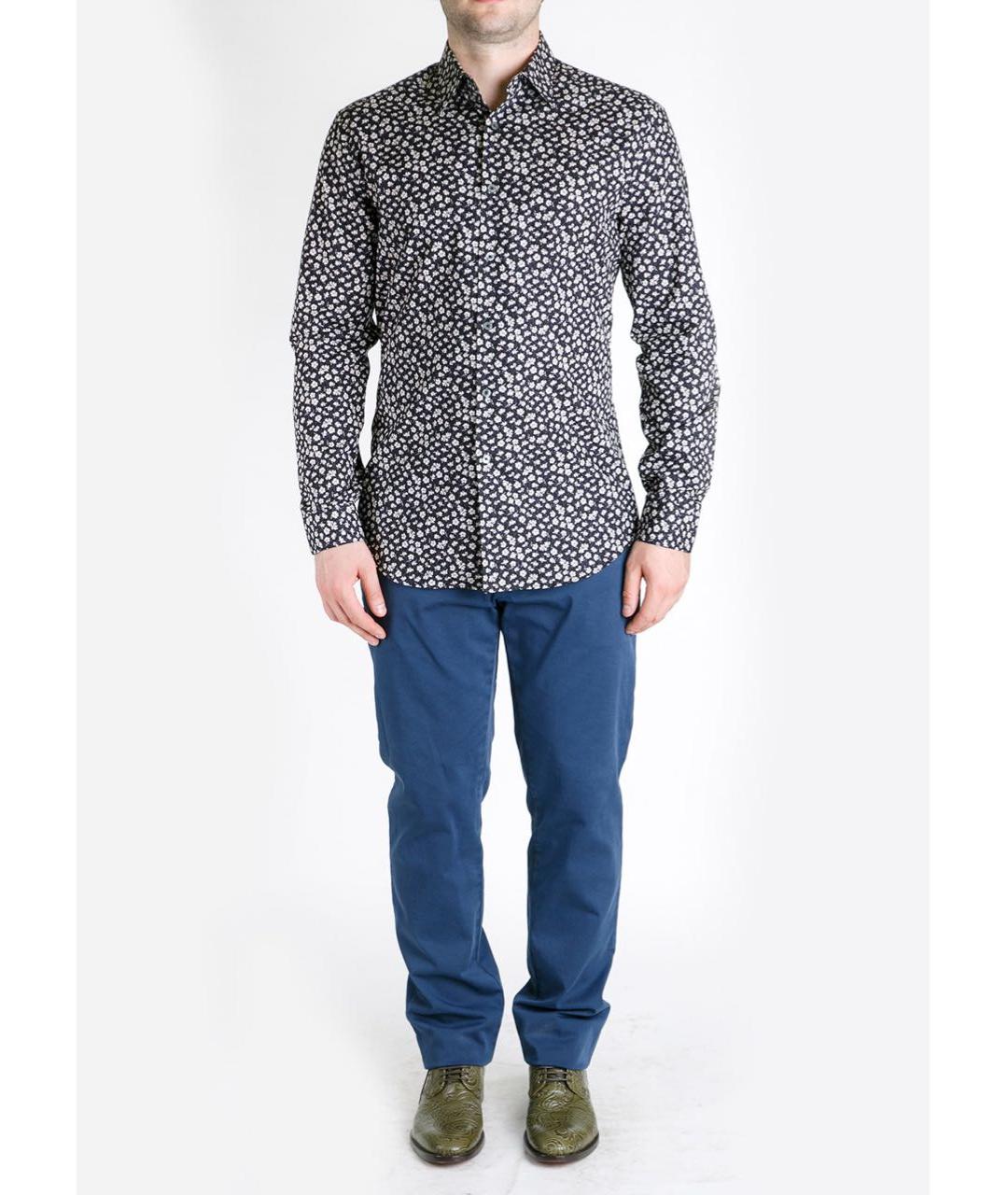 PAUL SMITH Черная хлопковая кэжуал рубашка, фото 3