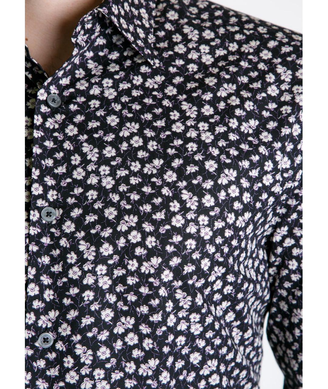 PAUL SMITH Черная хлопковая кэжуал рубашка, фото 5