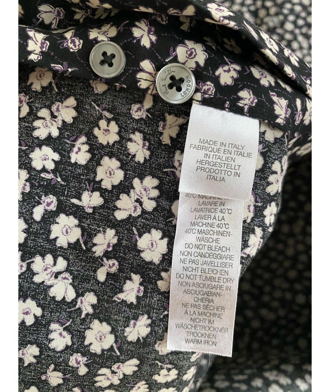 PAUL SMITH Черная хлопковая кэжуал рубашка, фото 8