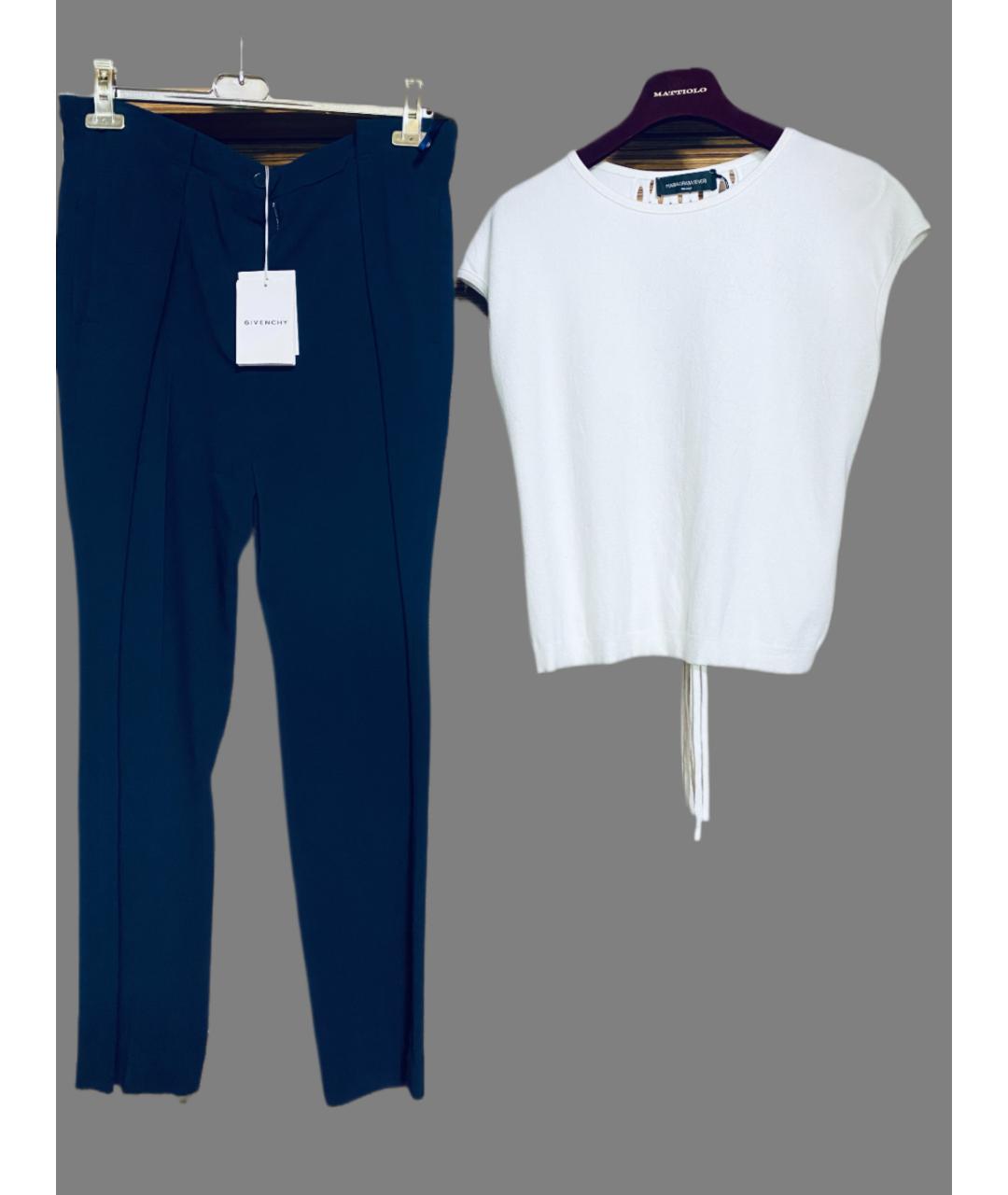 GIVENCHY Синий вискозный костюм с брюками, фото 7