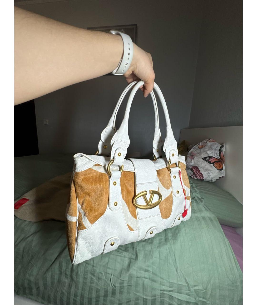 VALENTINO Сумка с короткими ручками из экзотической кожи, фото 6