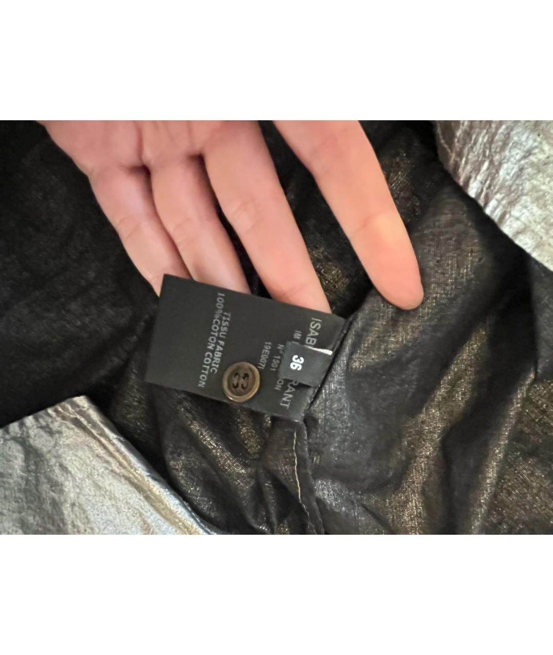 ISABEL MARANT Серебряная хлопковая блузы, фото 5