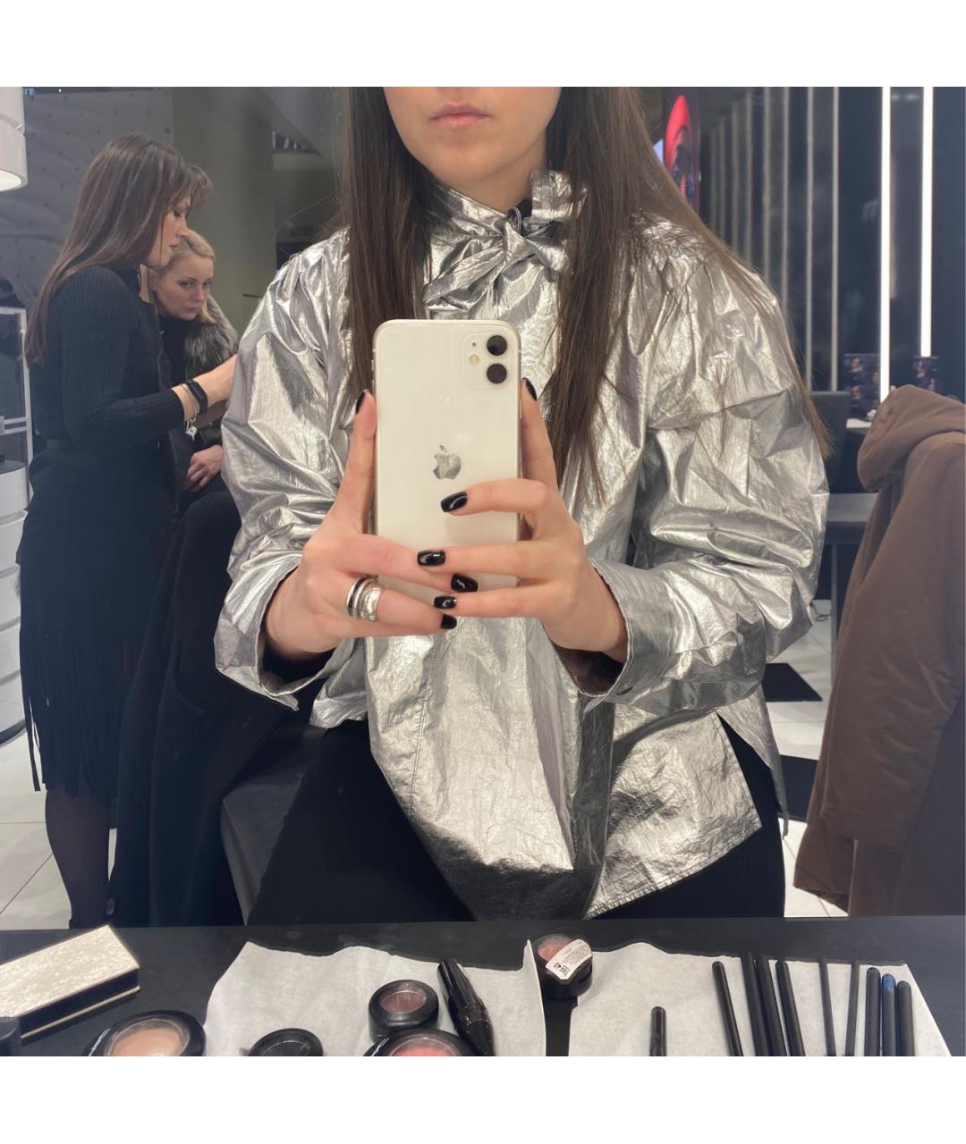 ISABEL MARANT Серебряная хлопковая блузы, фото 6