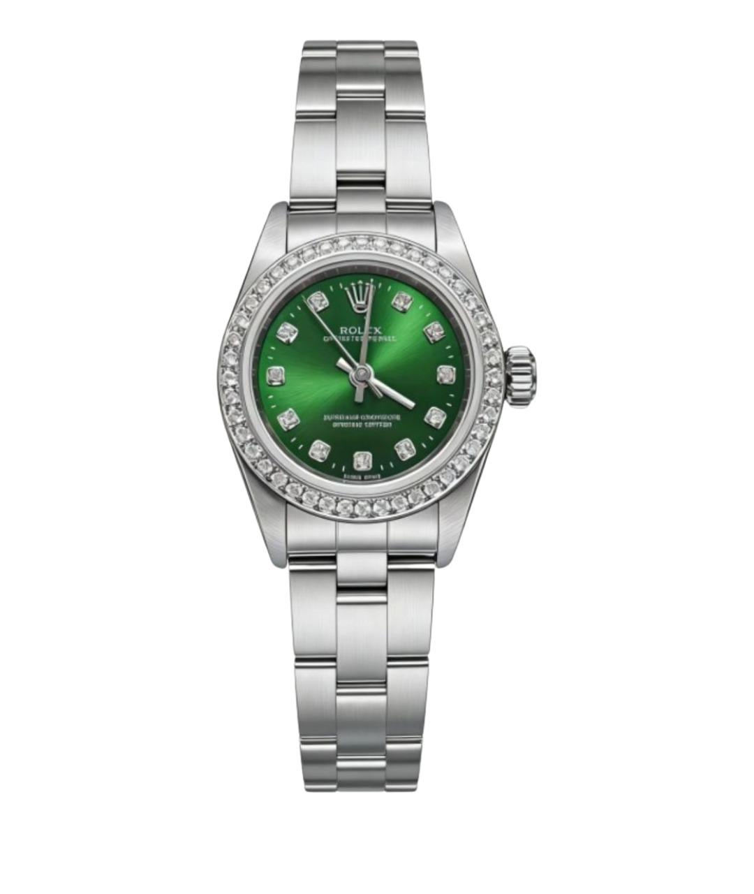 ROLEX Зеленые металлические часы, фото 1