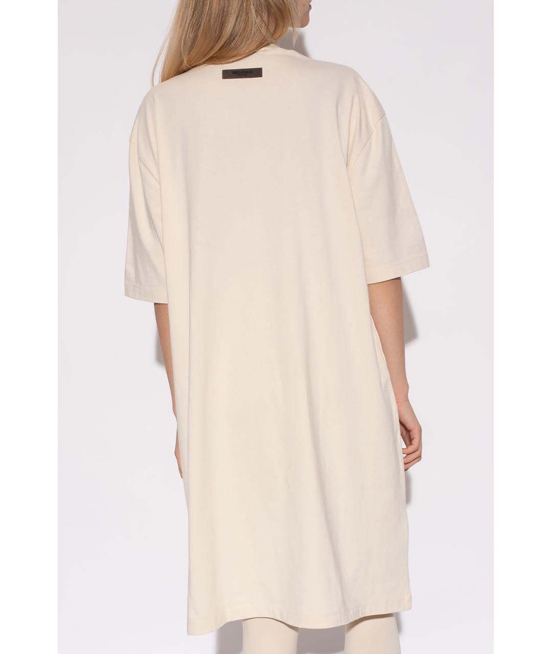 FEAR OF GOD ESSENTIALS Бежевое хлопковое повседневное платье, фото 4