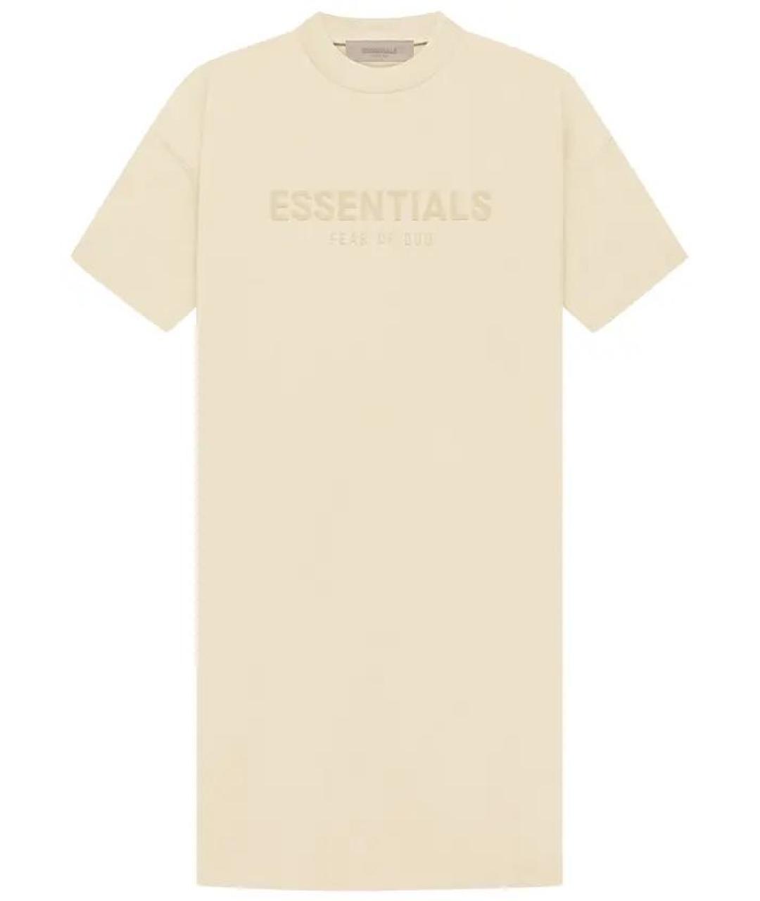 FEAR OF GOD ESSENTIALS Бежевое хлопковое повседневное платье, фото 1