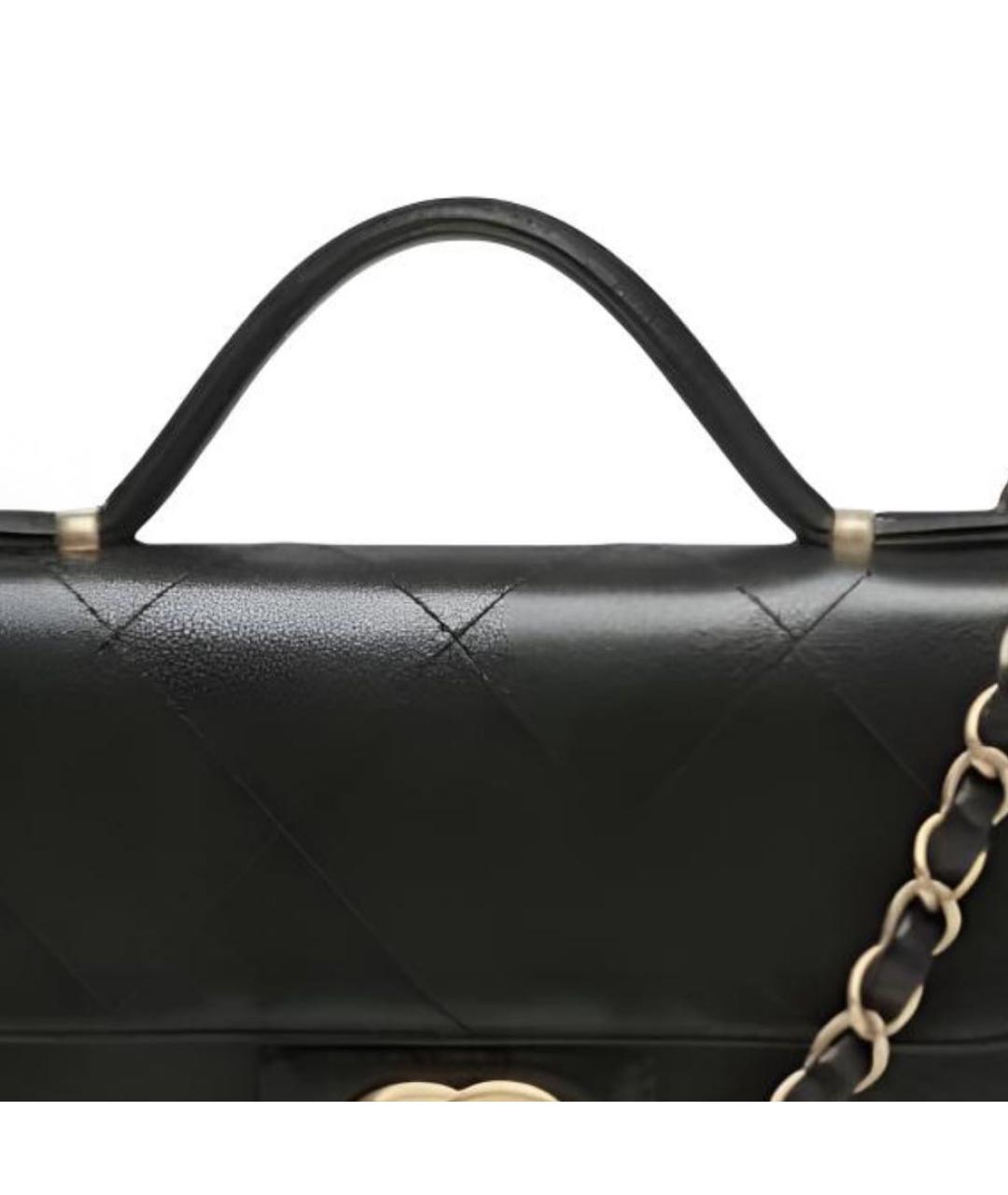 CHANEL Черная кожаная сумка через плечо, фото 3