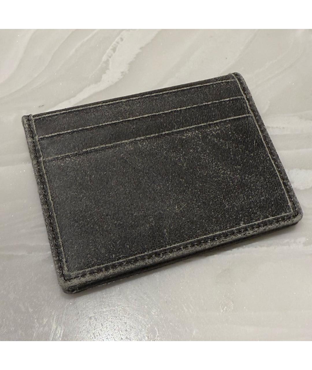 VIVIENNE WESTWOOD Антрацитовый кожаный кошелек, фото 2