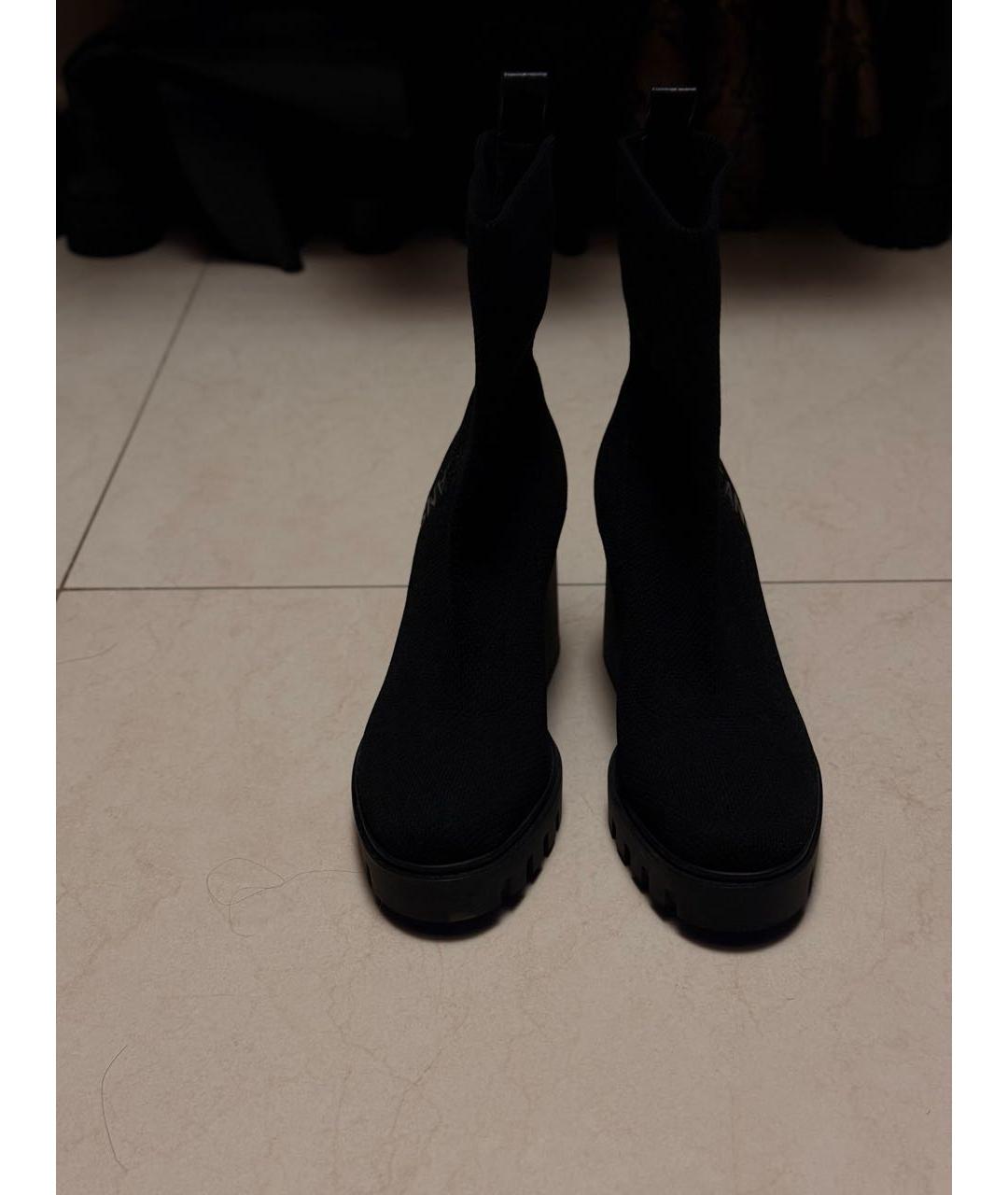CALVIN KLEIN JEANS Черные текстильные ботильоны, фото 3