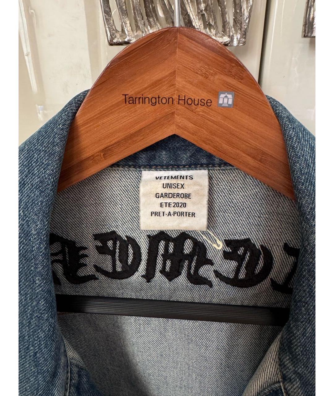 VETEMENTS Синяя деним куртка, фото 3