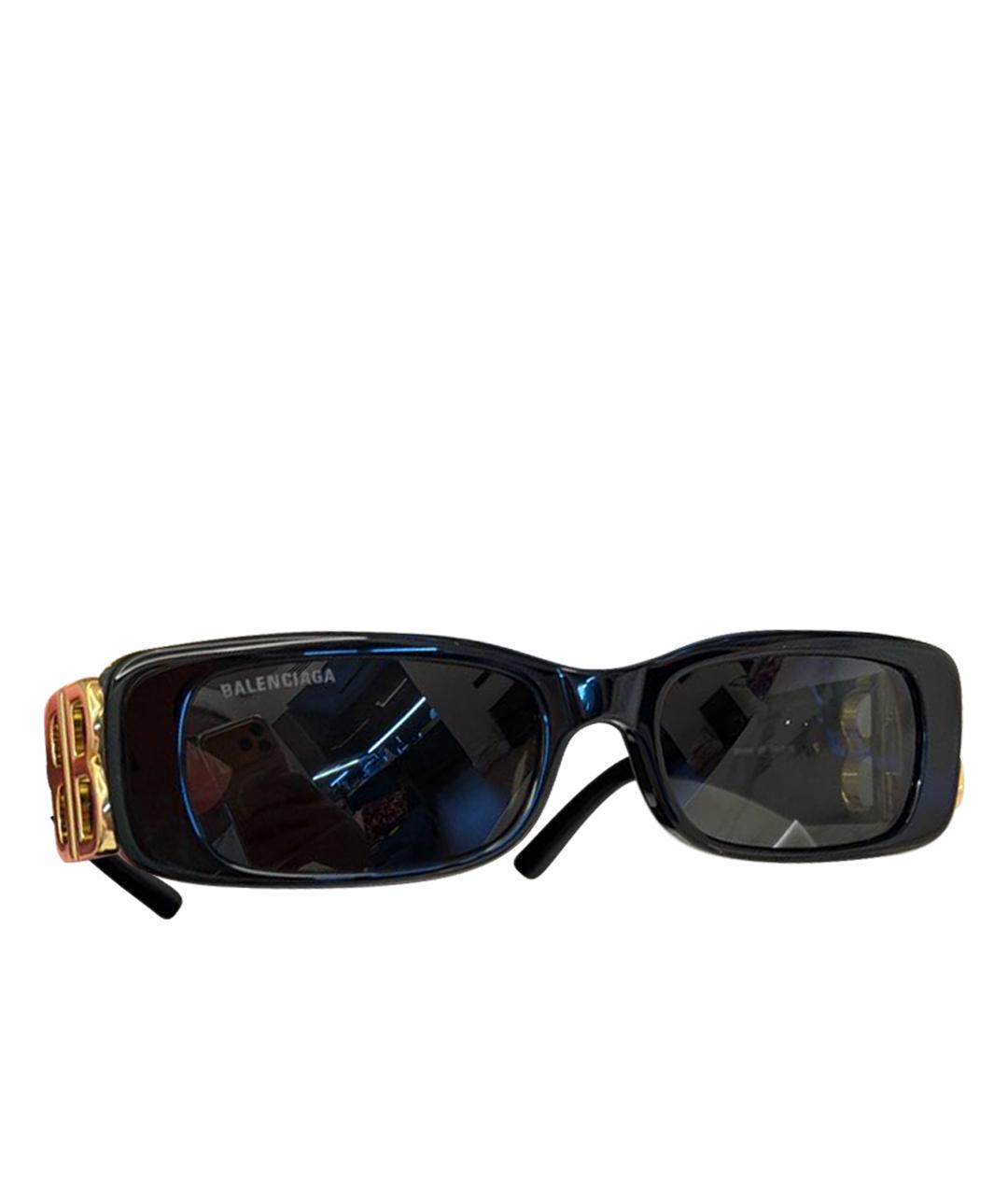 BALENCIAGA Черные пластиковые солнцезащитные очки, фото 1