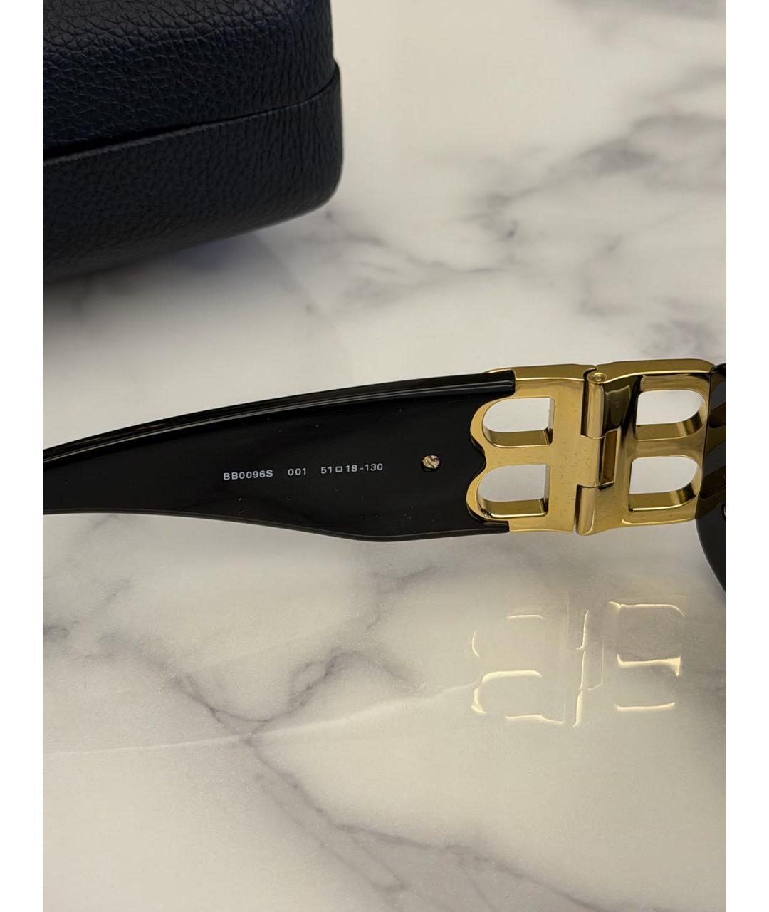 BALENCIAGA Черные пластиковые солнцезащитные очки, фото 8