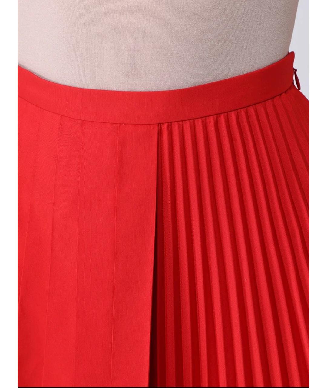 VALENTINO Красная хлопковая юбка миди, фото 4