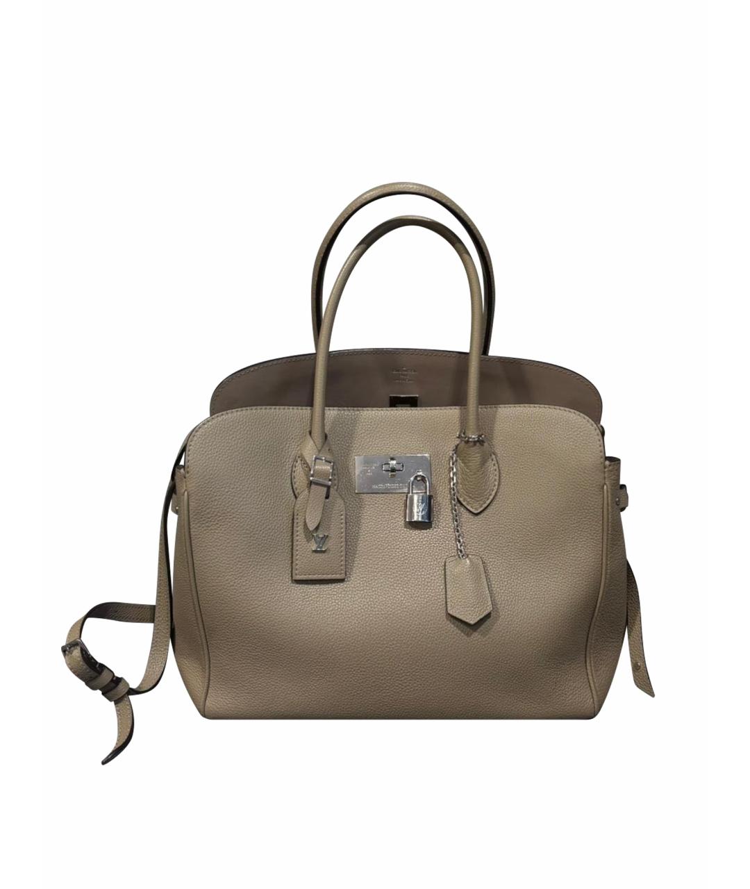 LOUIS VUITTON Бежевая кожаная сумка тоут, фото 1