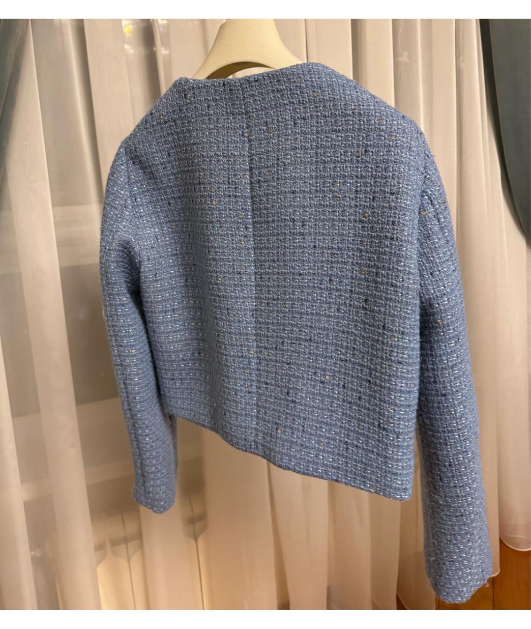 MAJE Голубой полиэстеровый жакет/пиджак, фото 2