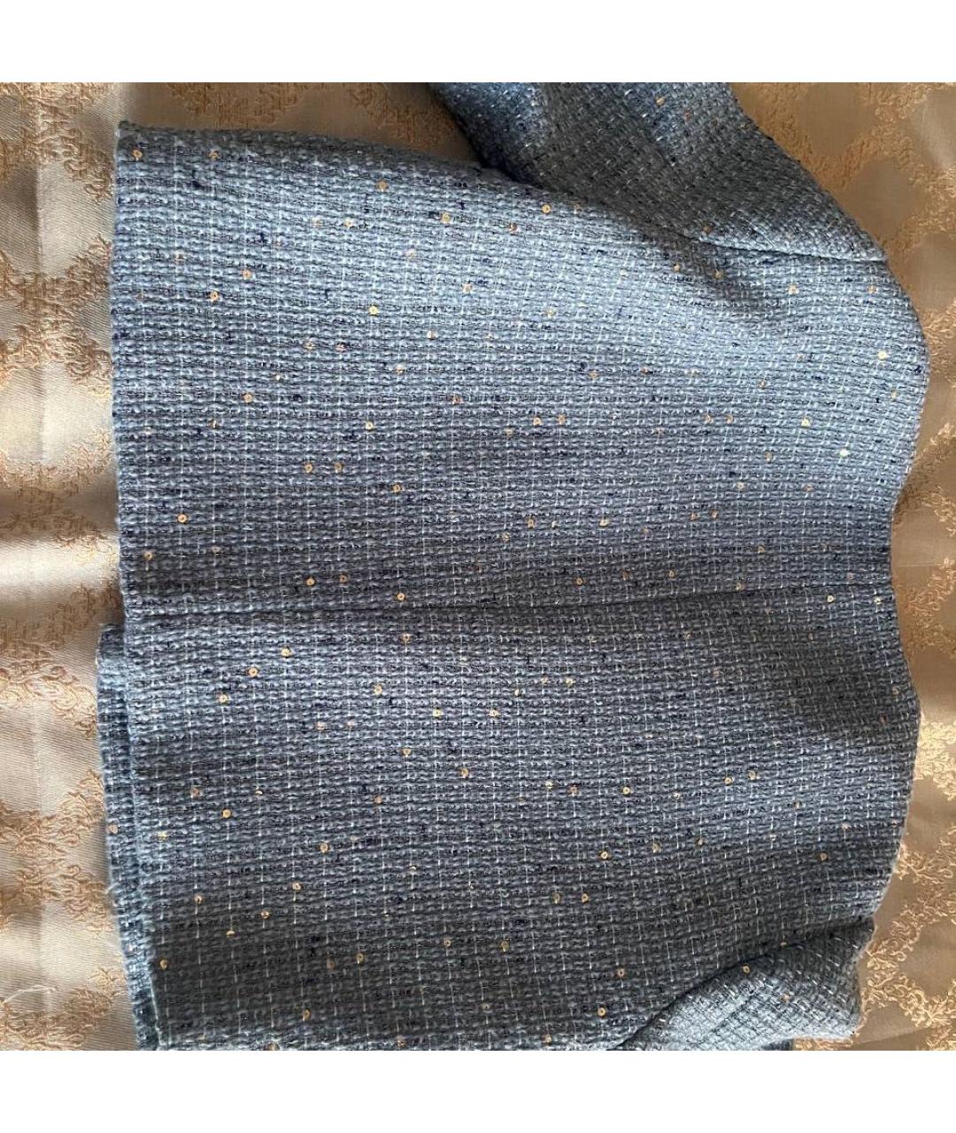 MAJE Голубой полиэстеровый жакет/пиджак, фото 4