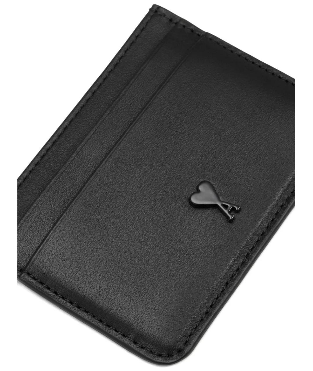 Ami Paris Черный кожаный кардхолдер, фото 3