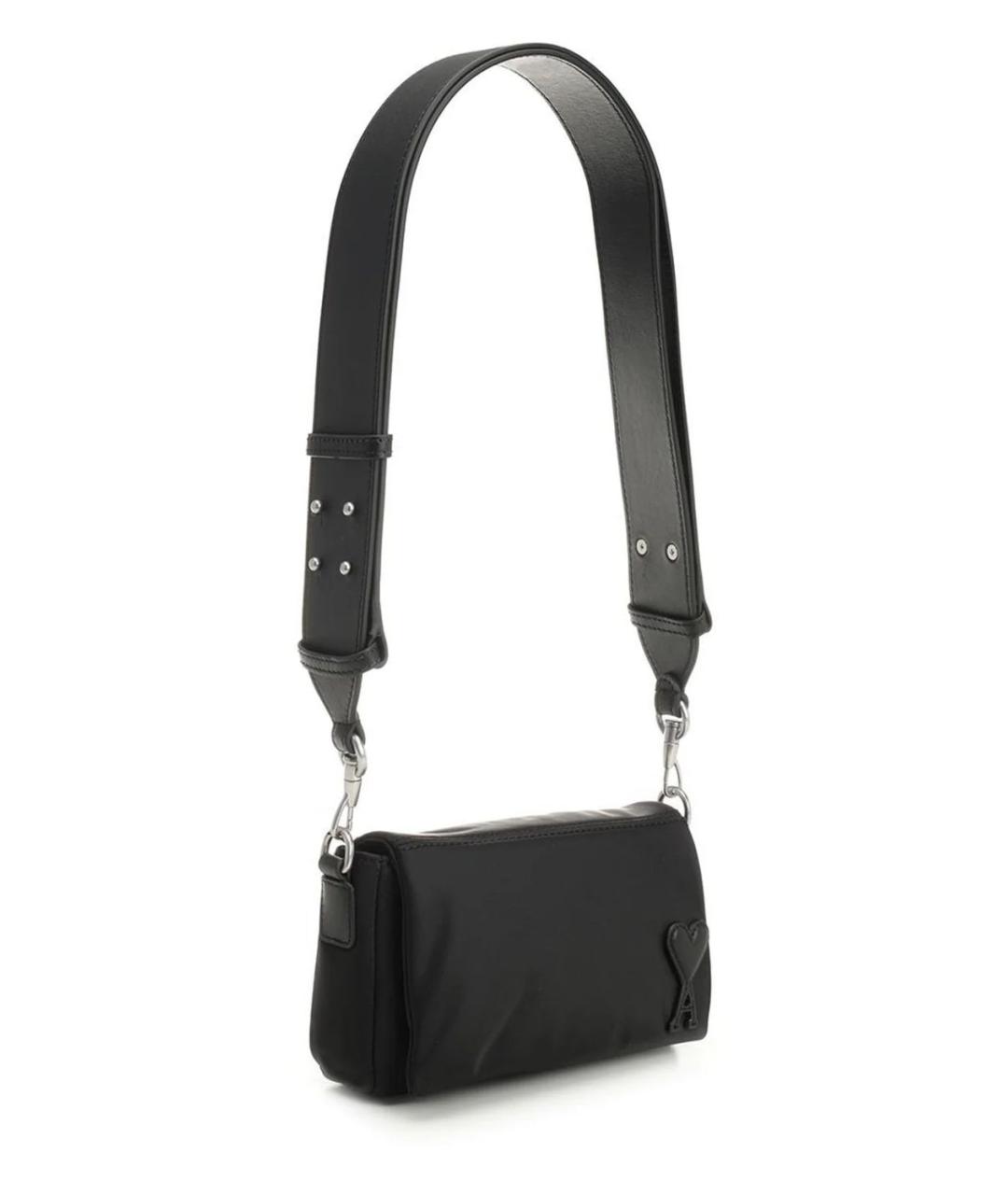Ami Paris Черная синтетическая сумка на плечо, фото 3