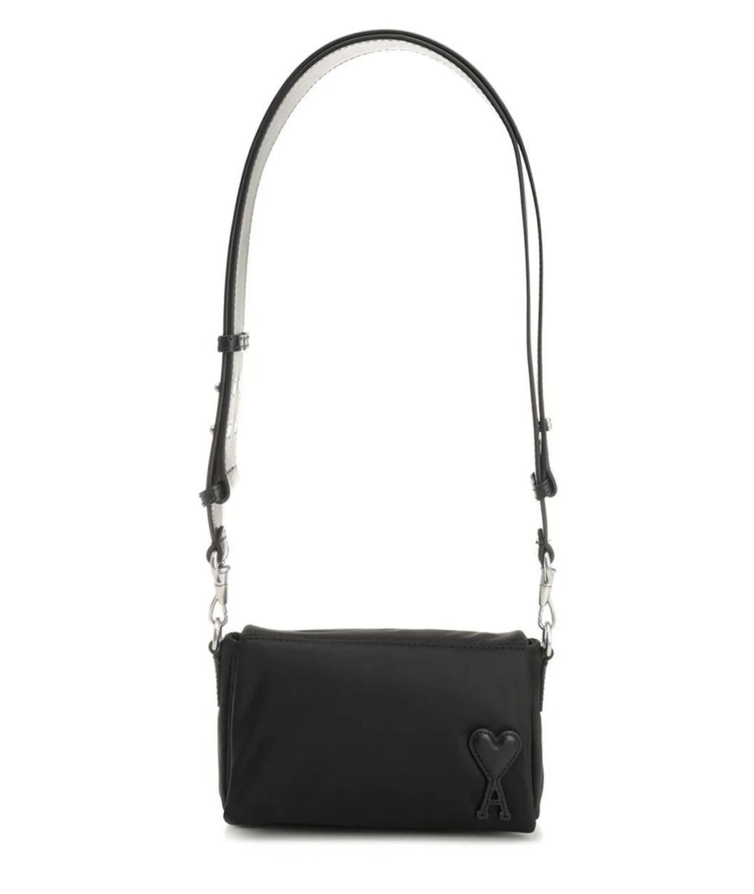 Ami Paris Черная синтетическая сумка на плечо, фото 1