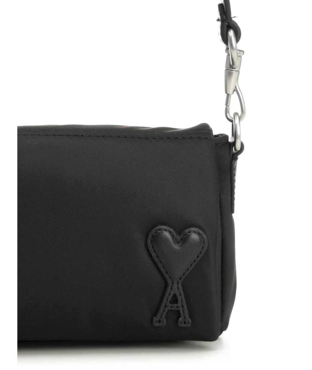 Ami Paris Черная синтетическая сумка на плечо, фото 5