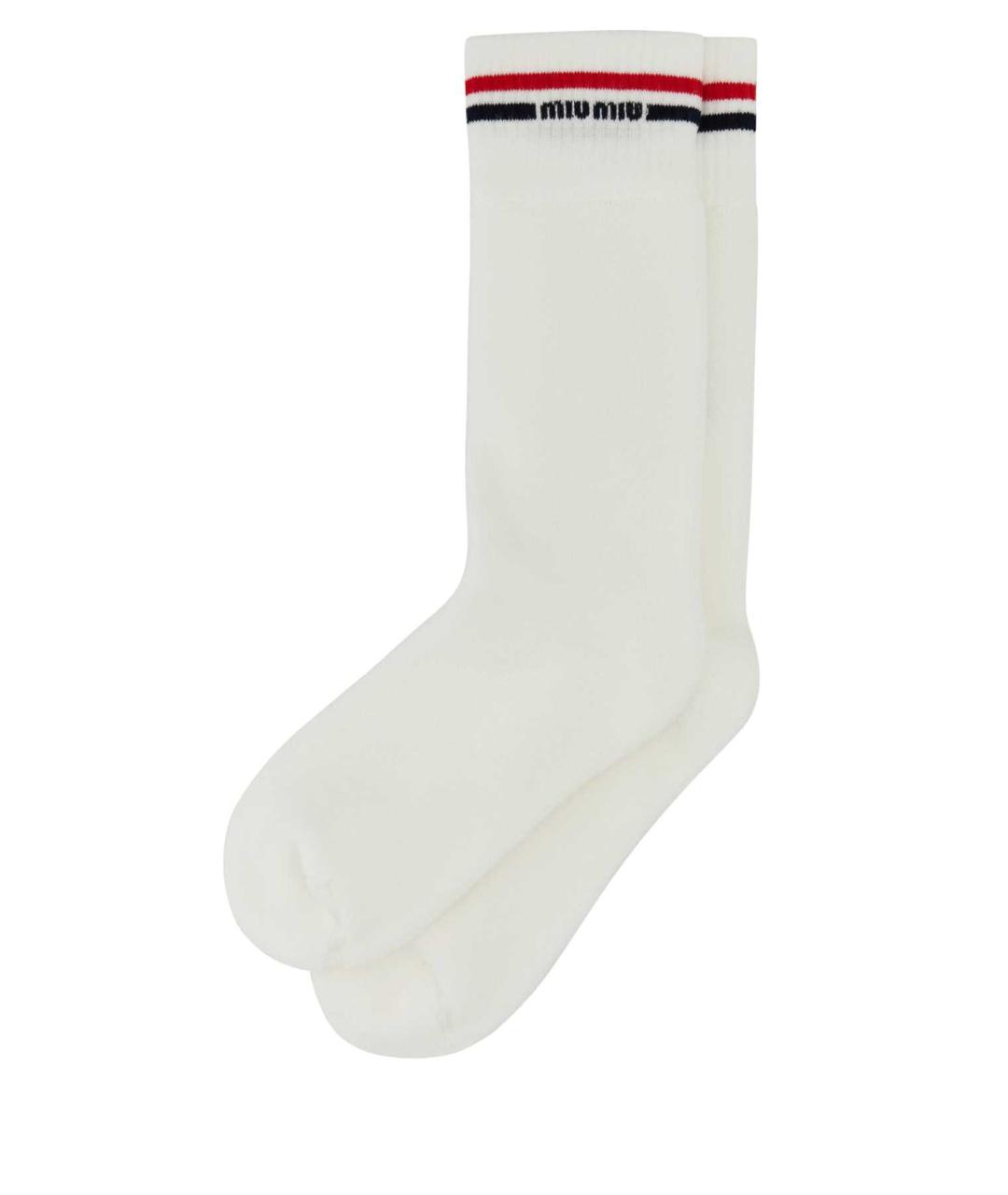 MIU MIU Белые носки, чулки и колготы, фото 1