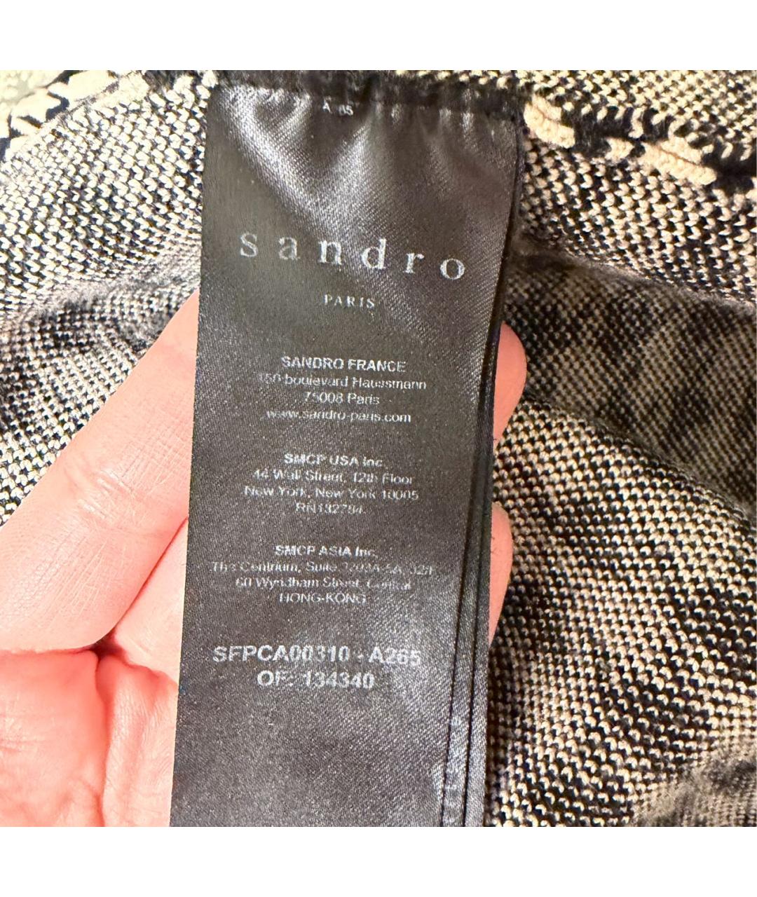 SANDRO Черный вискозный жакет/пиджак, фото 4