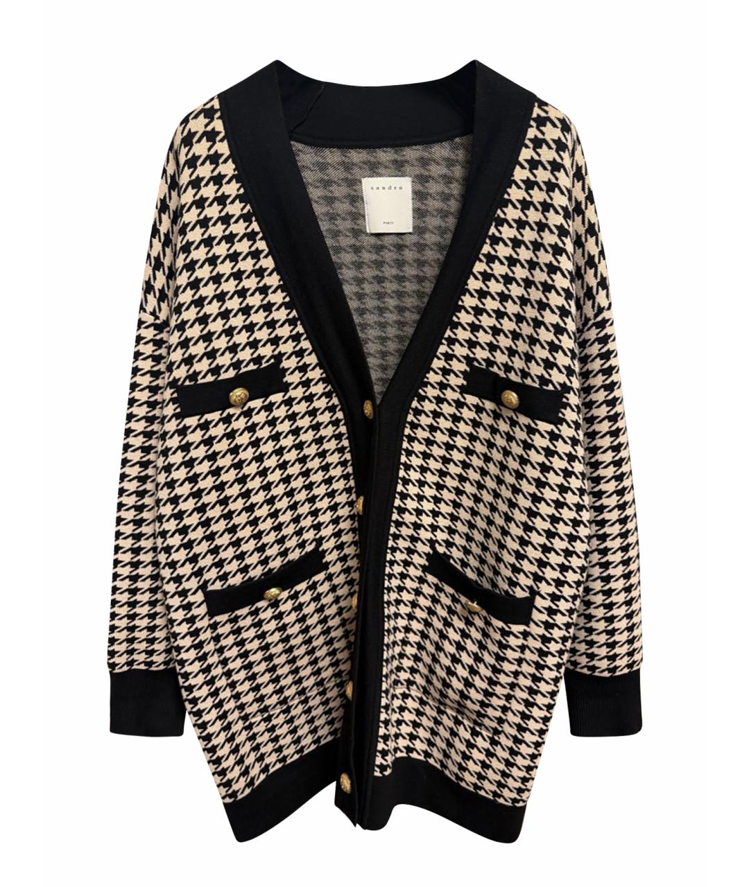 SANDRO Черный вискозный жакет/пиджак, фото 1