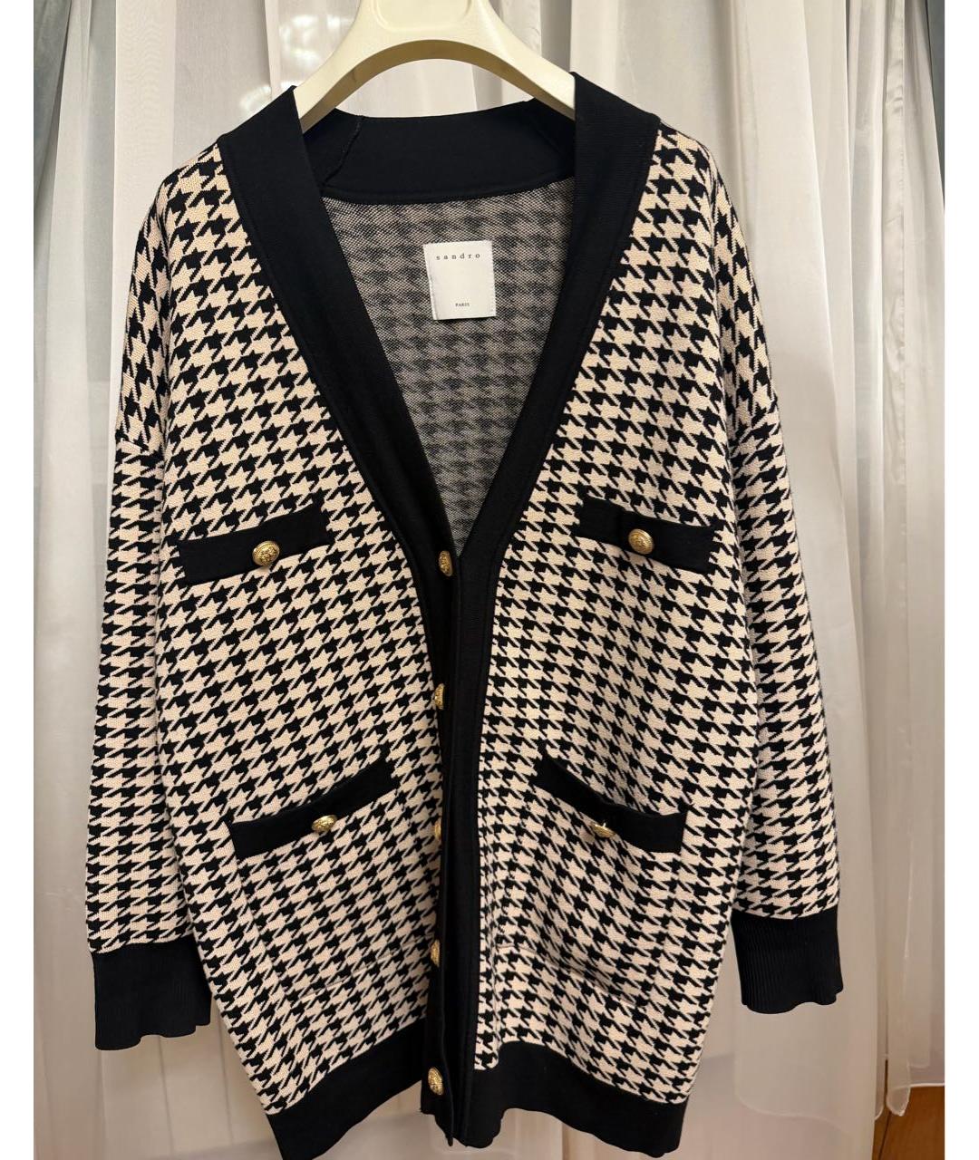 SANDRO Черный вискозный жакет/пиджак, фото 6