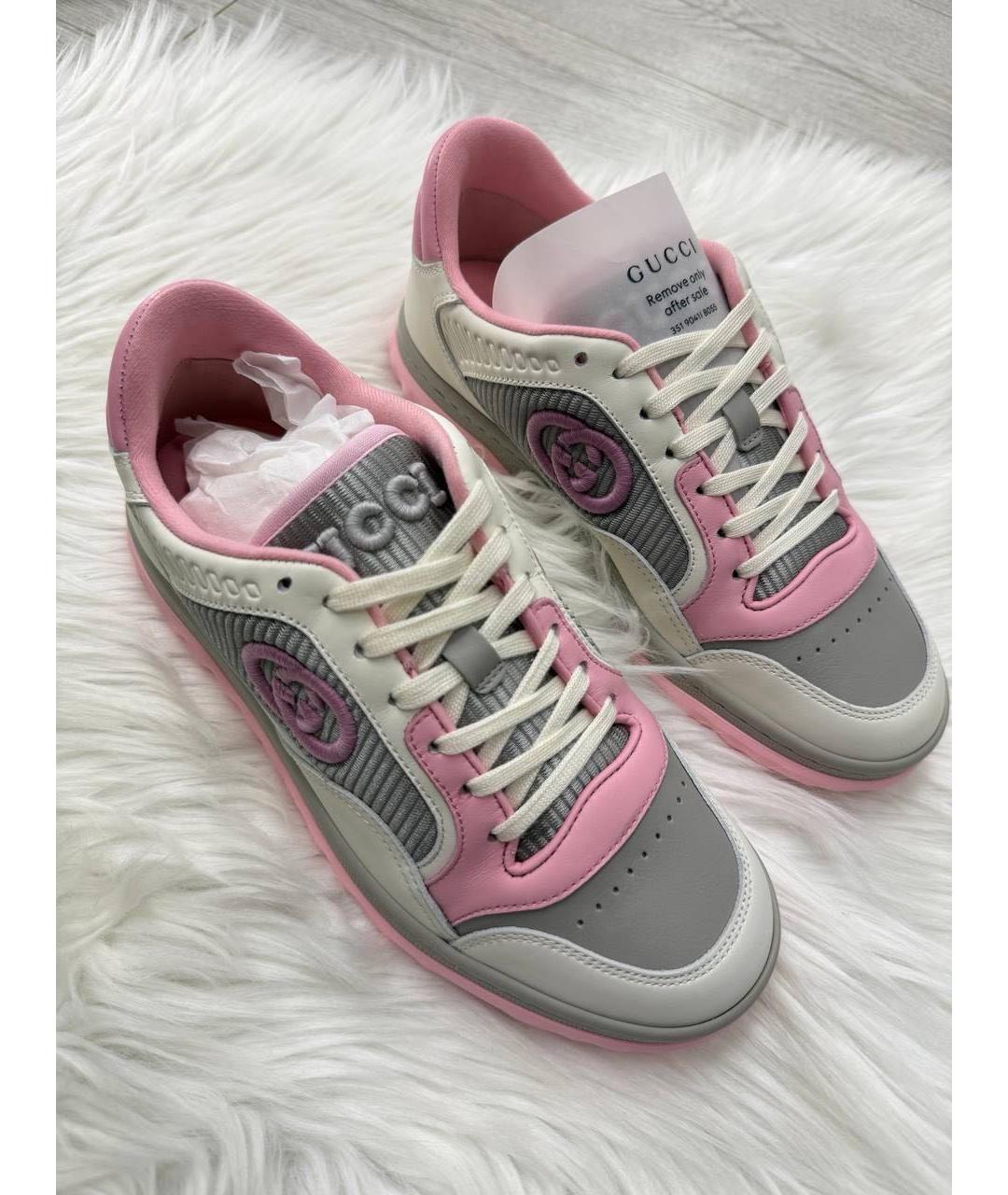 GUCCI Розовые текстильные кроссовки, фото 3